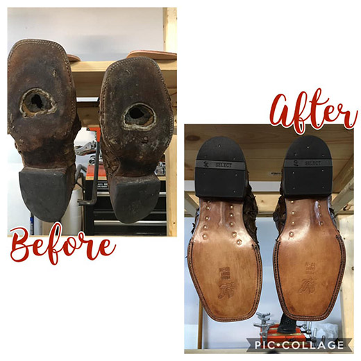 shoe sole repair after before